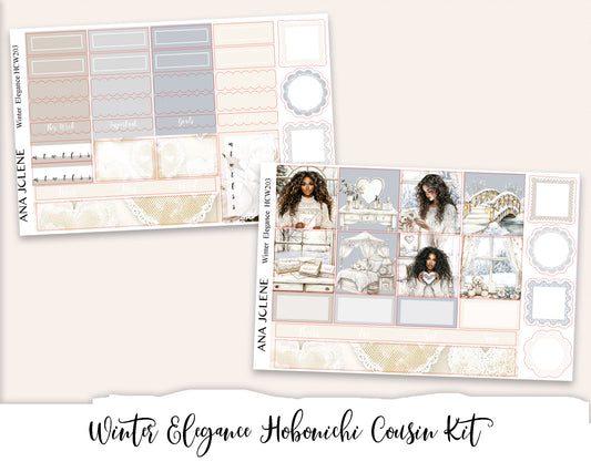 WINTER ELEGANCE Hobonichi Cousin Weekly Planner Sticker Kit