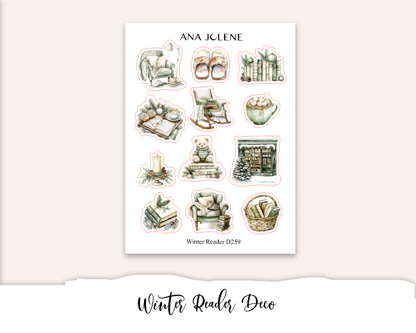 WINTER READER Deco Stickers