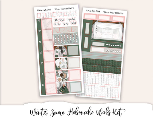 WINTER SNOW Hobonichi Weeks Planner Sticker Kit