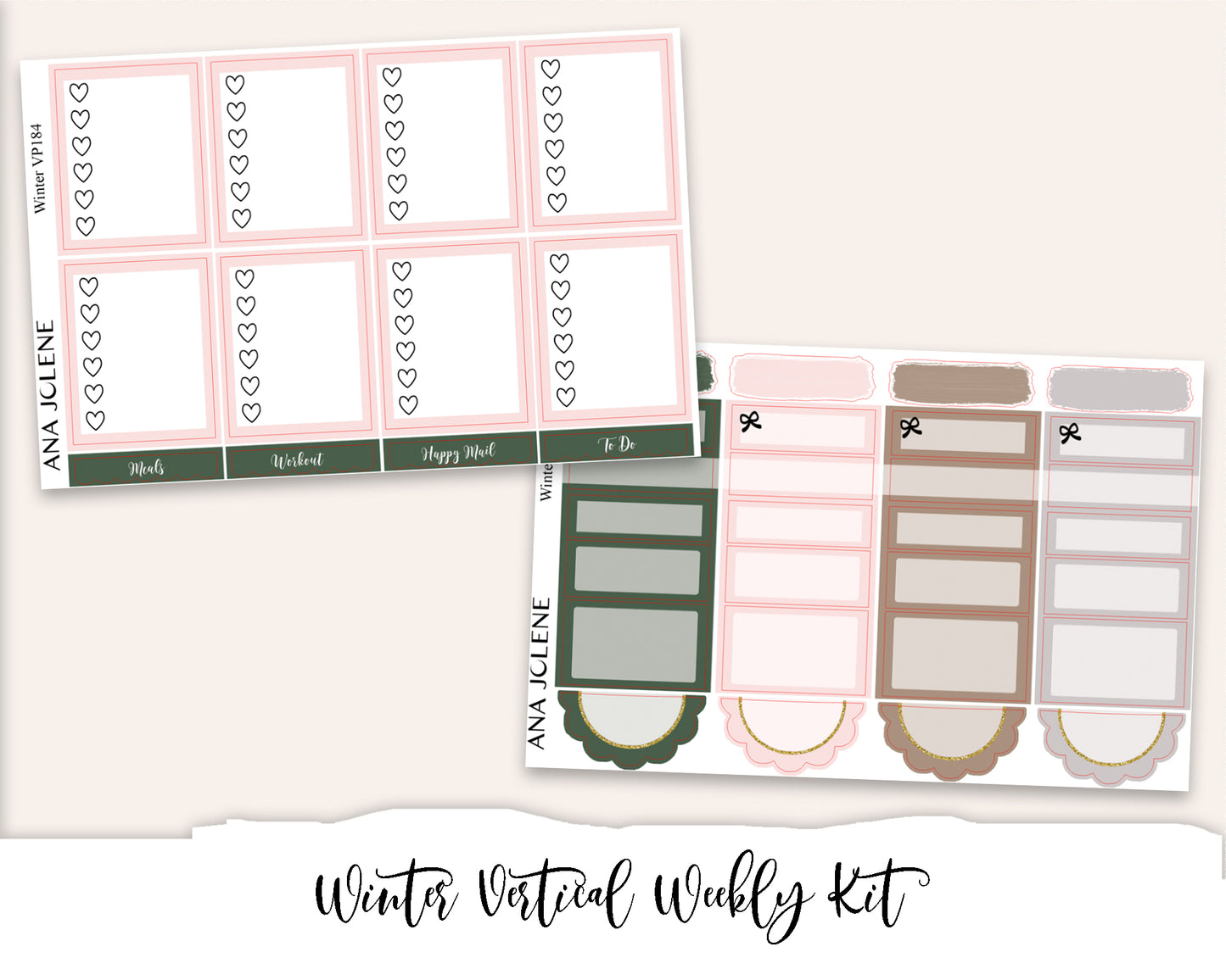 WINTER Planner Sticker Kit (Vertical Weekly)