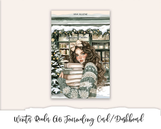 Winter Reader A6 Journaling Card/Dashboard
