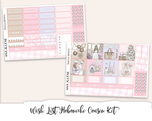 WISH LIST Hobonichi Cousin Weekly Planner Sticker Kit