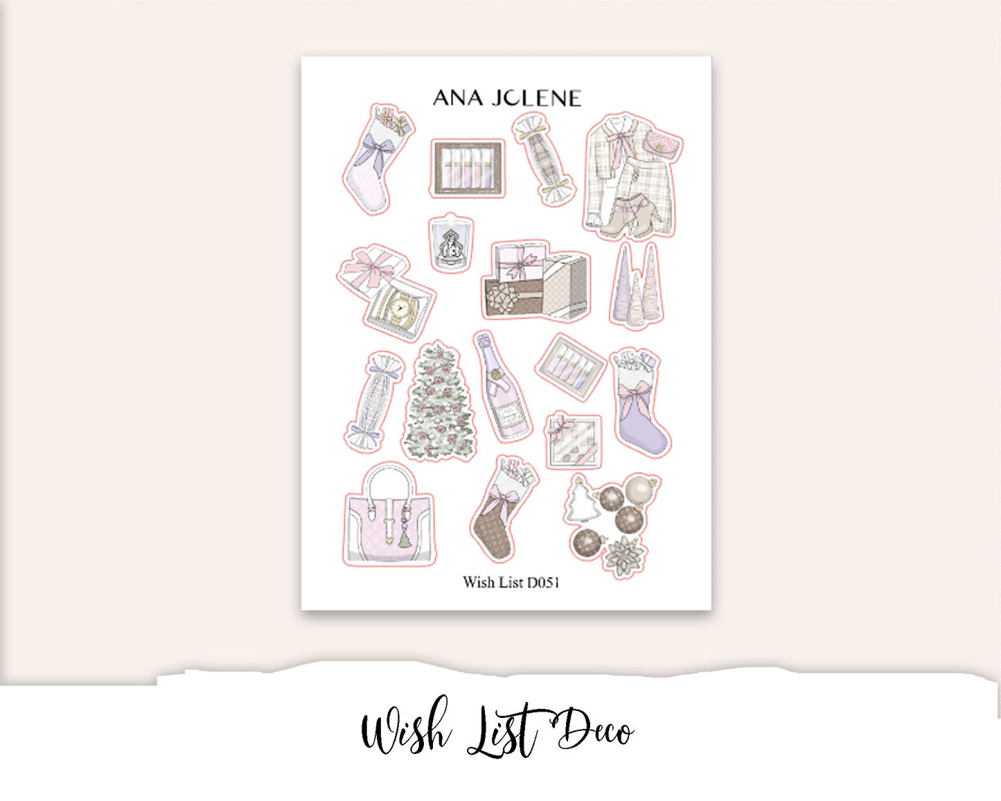 WISH LIST Planner Sticker Kit (Vertical Weekly)