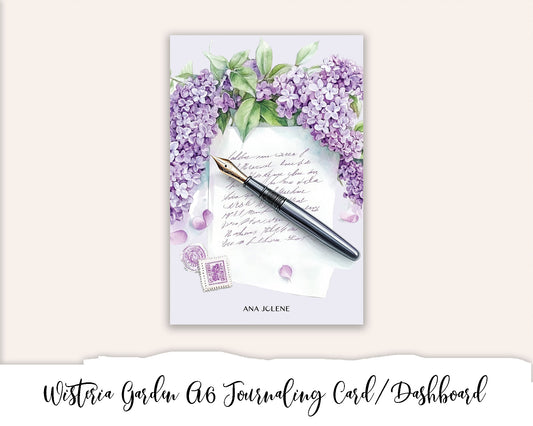 Wisteria Garden A6 Journaling Card/Dashboard