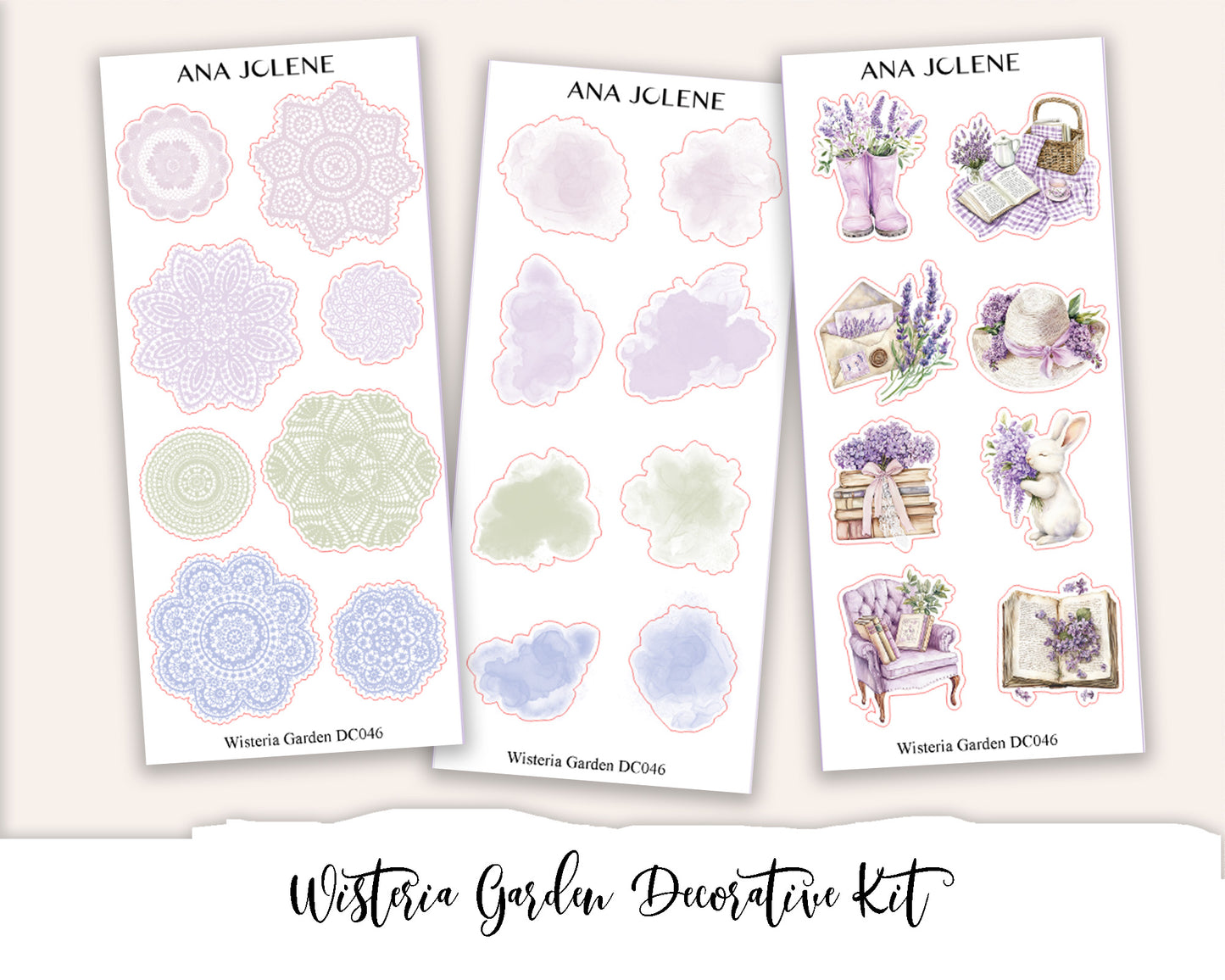 WISTERIA GARDEN  Decorative Planner Sticker Kit