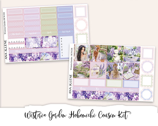 WISTERIA GARDEN  Hobonichi Cousin Weekly Planner Sticker Kit