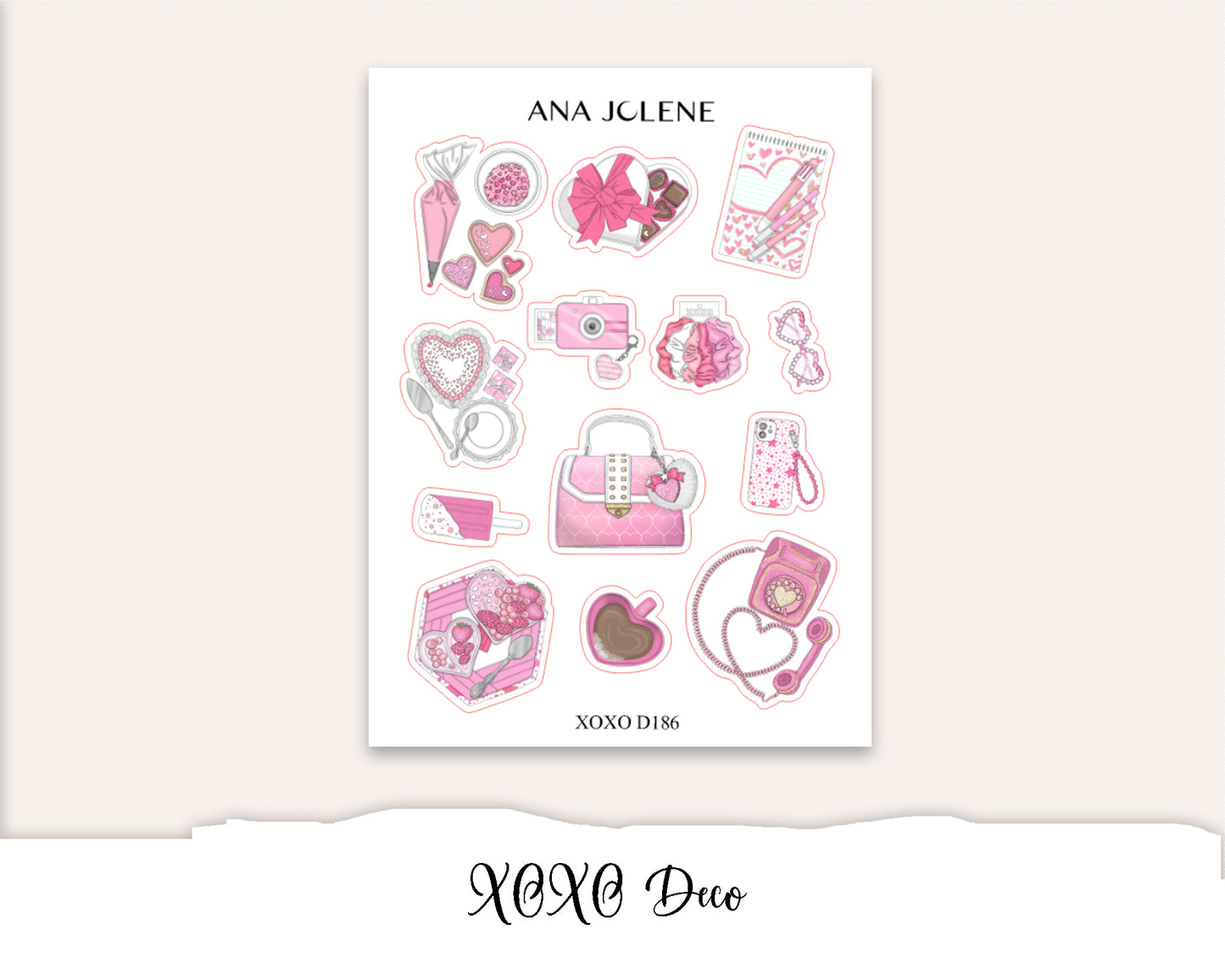 XOXO Planner Sticker Kit (Vertical Weekly)