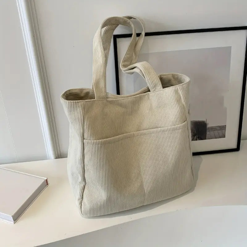 Chai Corduroy Journaling/Planner Tote Bag