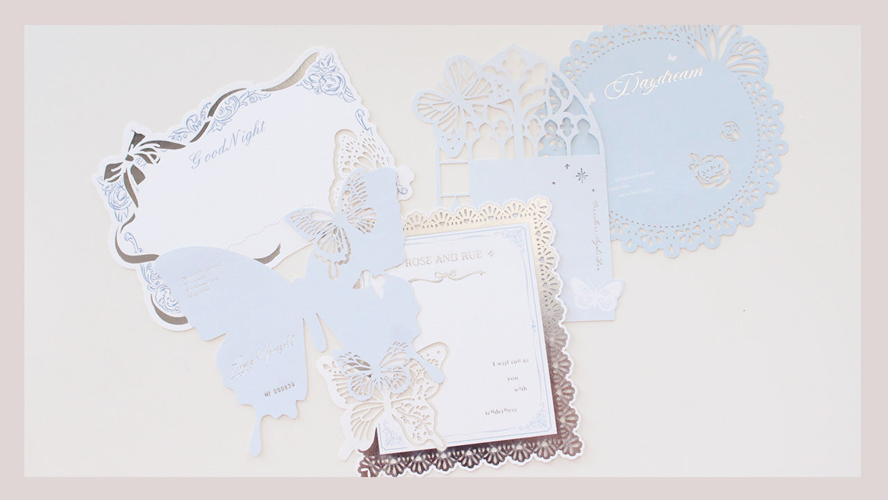 Foiled Butterfly Ephemera Cardstock Pack