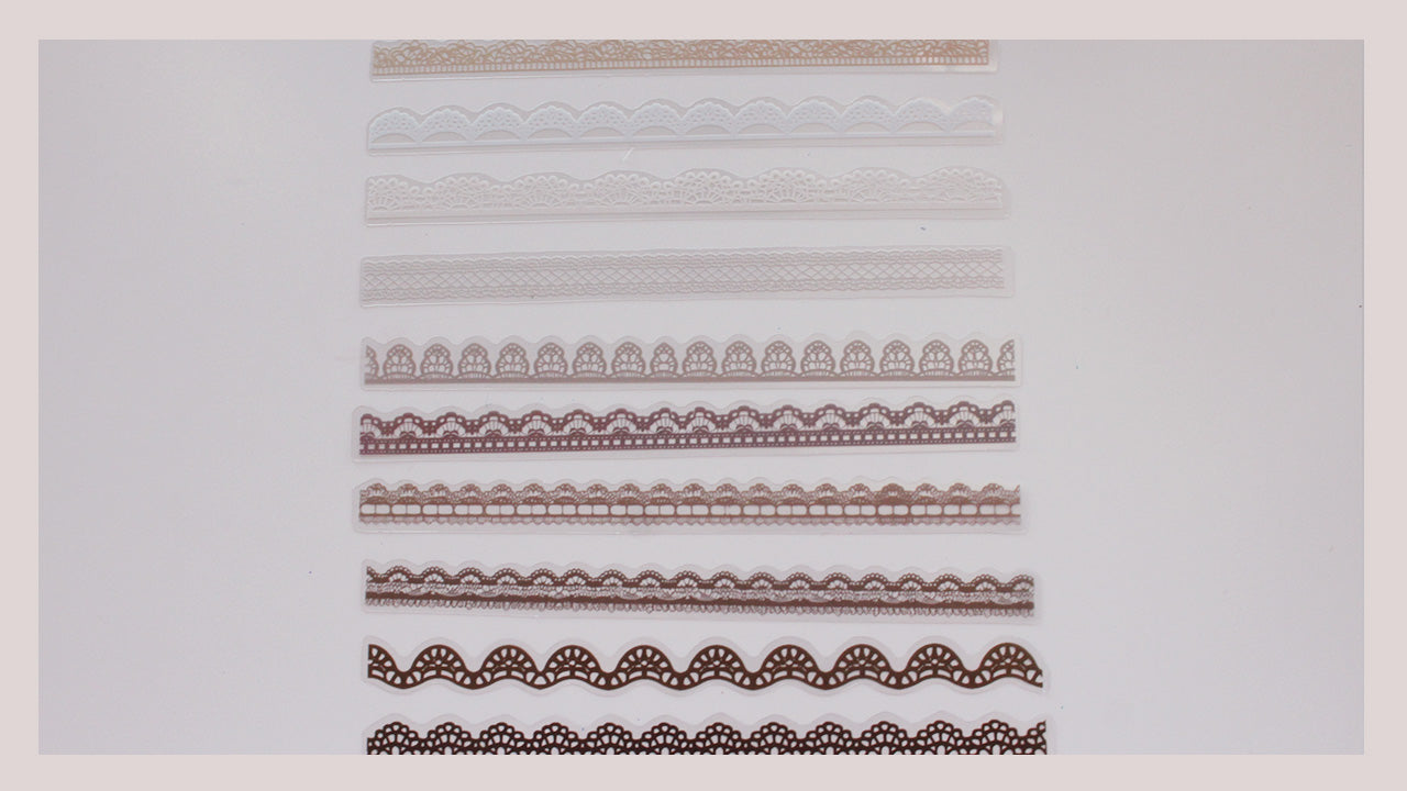 Lace Trim PET Stickers