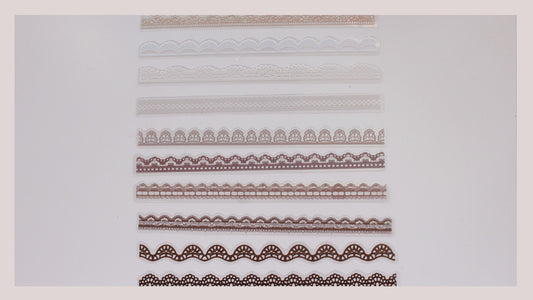 Lace Trim PET Stickers