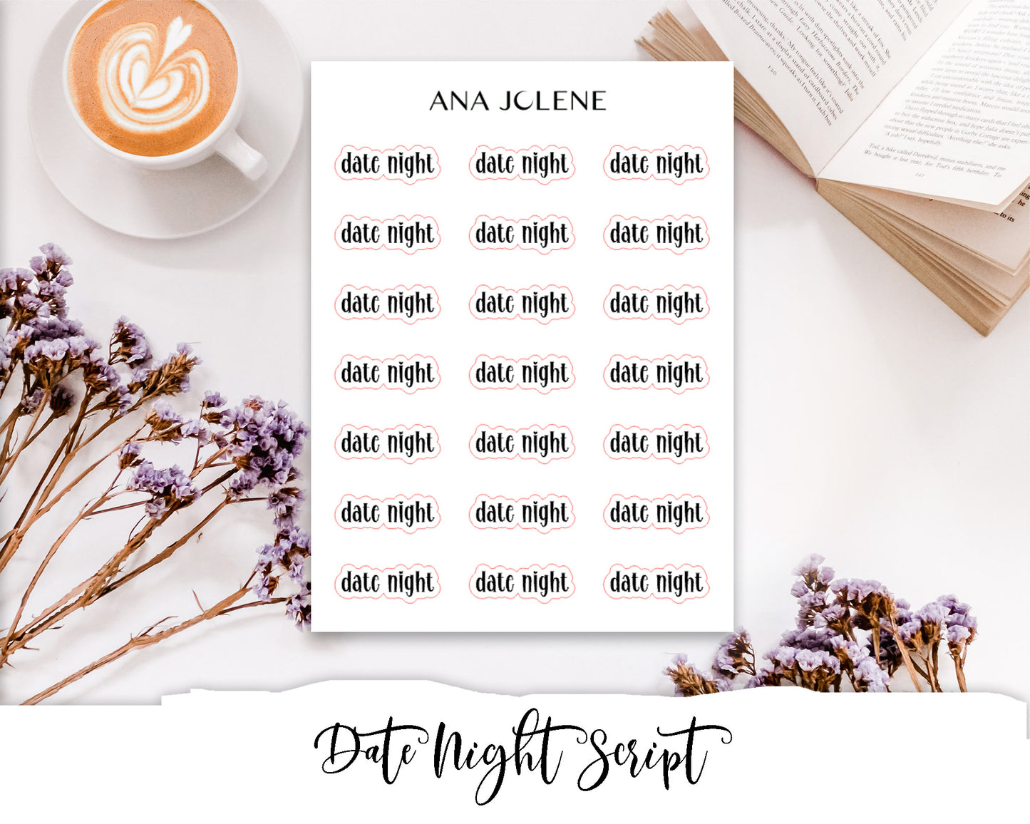 Date Night Script Stickers