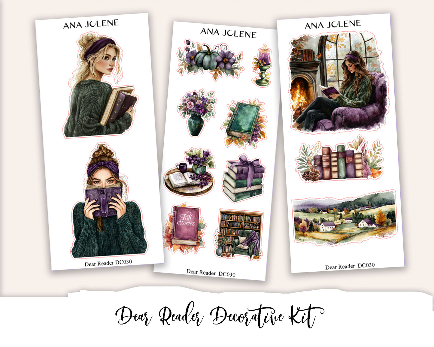 DEAR READER Decorative Planner Sticker Kit