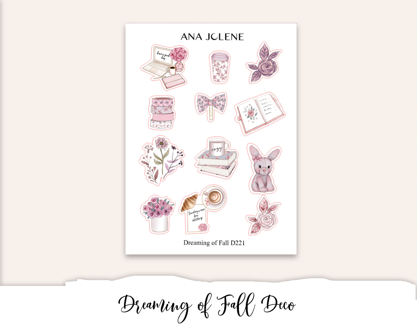 DREAMING OF FALL Planner Sticker Kit (Vertical Weekly)