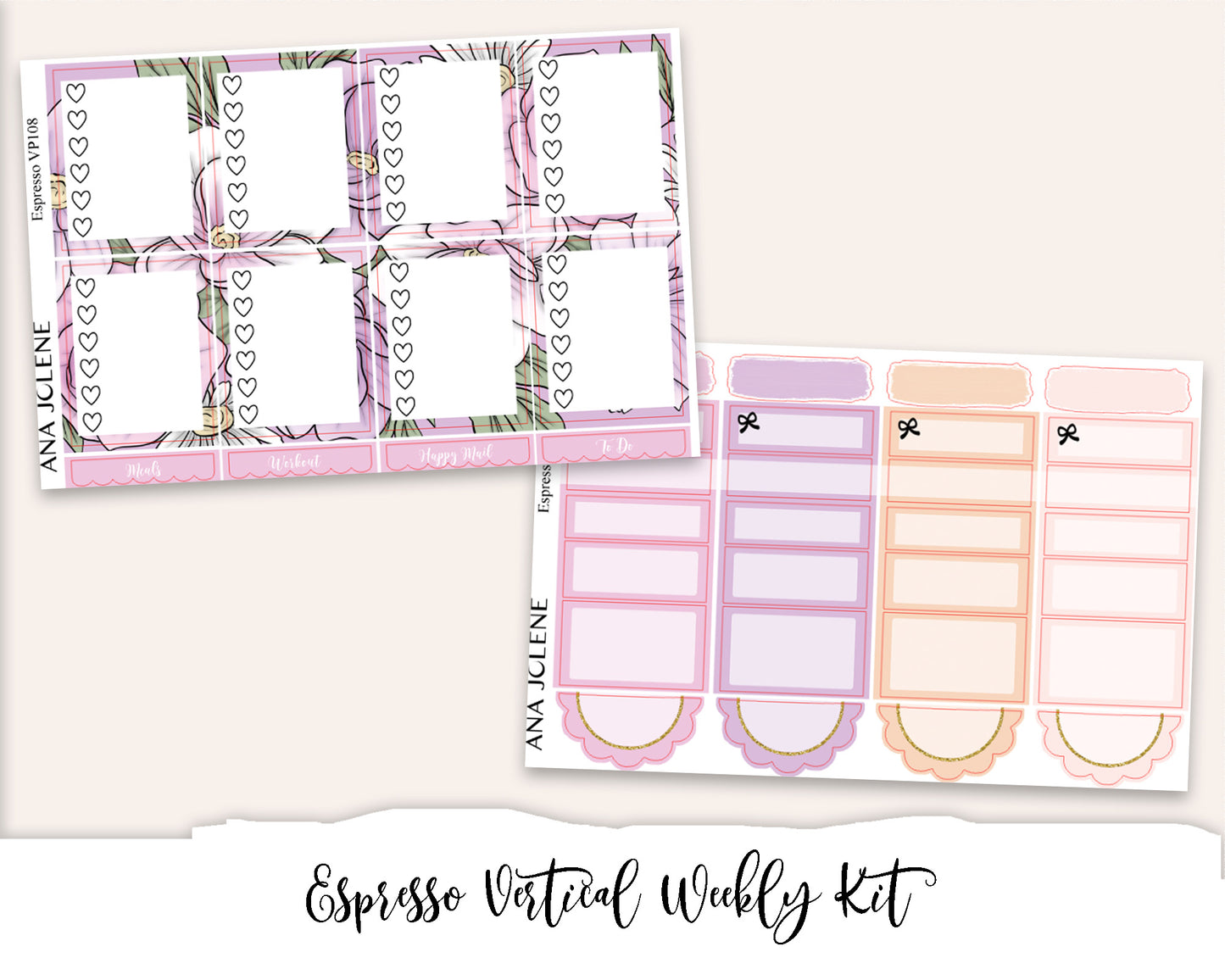 ESPRESSO Planner Sticker Kit (Vertical Weekly)