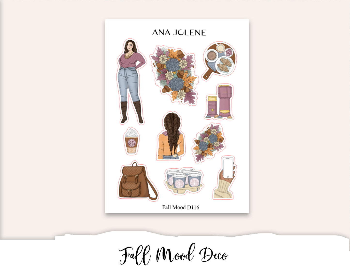 FALL MOOD Planner Sticker Kit (Vertical Weekly)