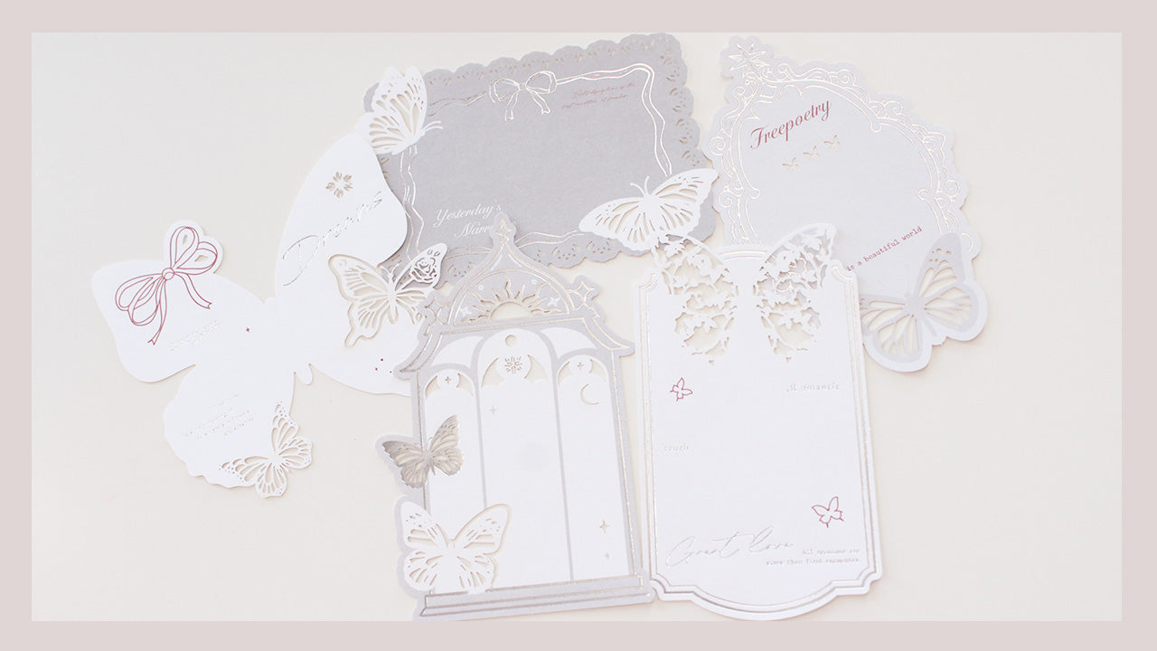 Foiled Butterfly Ephemera Cardstock Pack