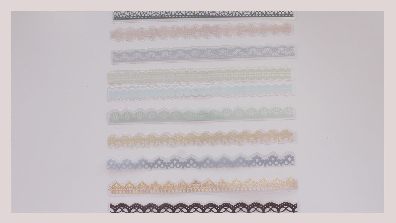 Lace Trim PET Stickers