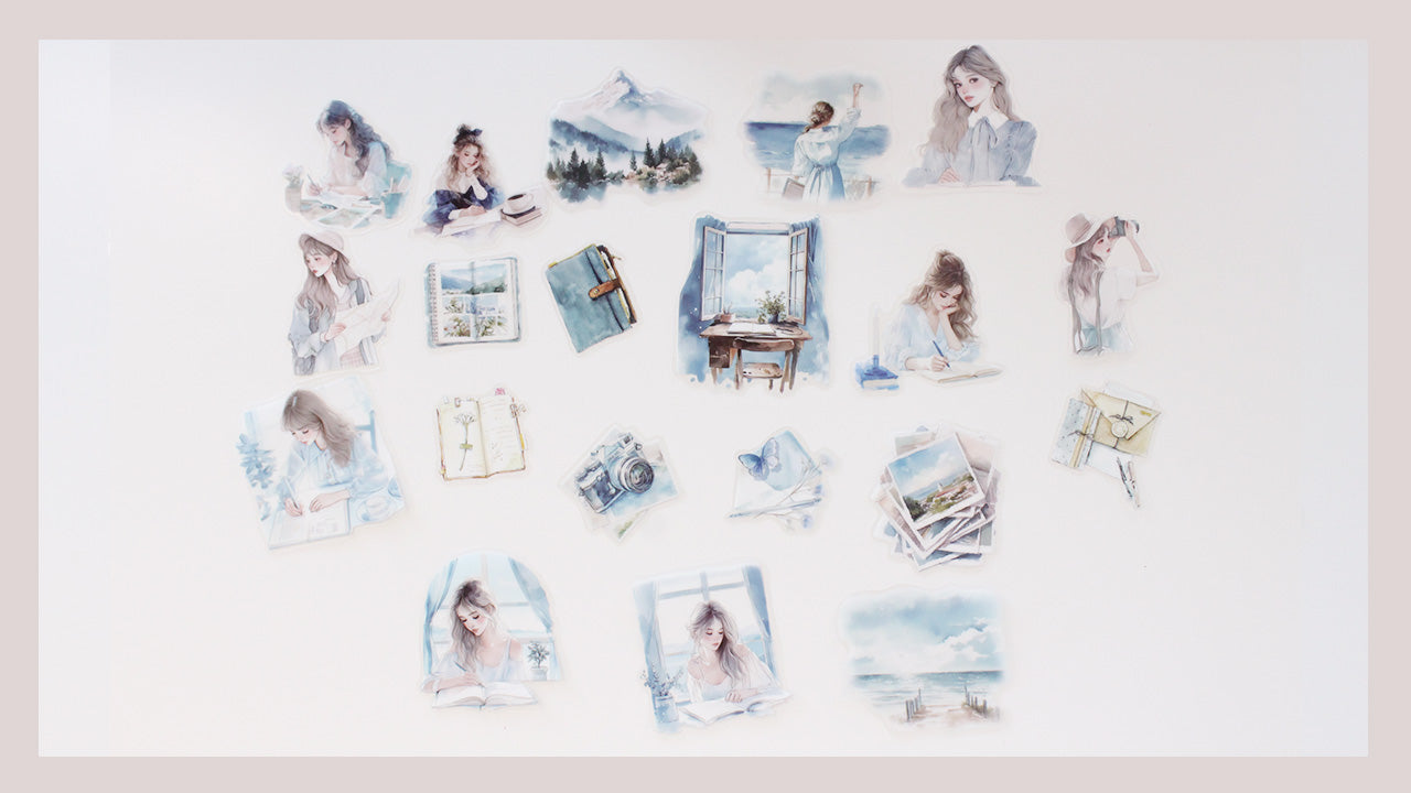 Journal Girl Diecut Sticker Pack