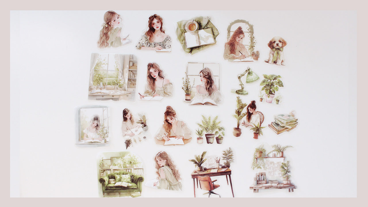 Journal Girl Diecut Sticker Pack
