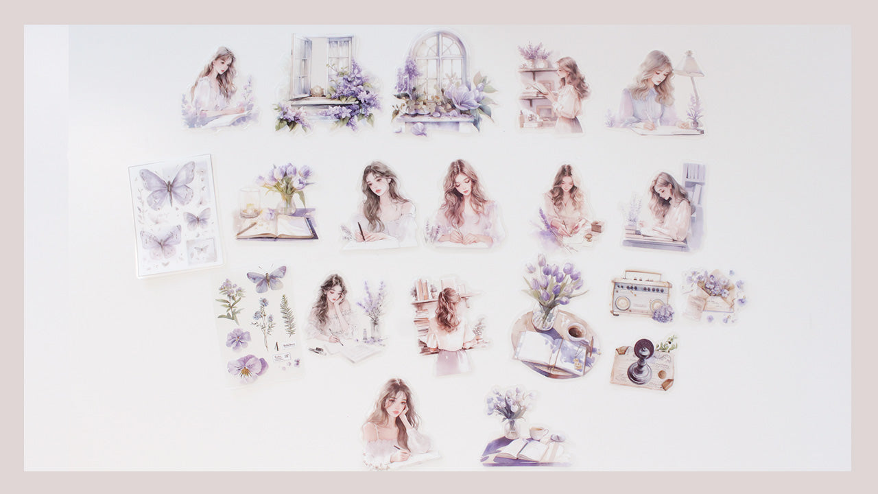 Journal Girl Diecut Sticker Pack