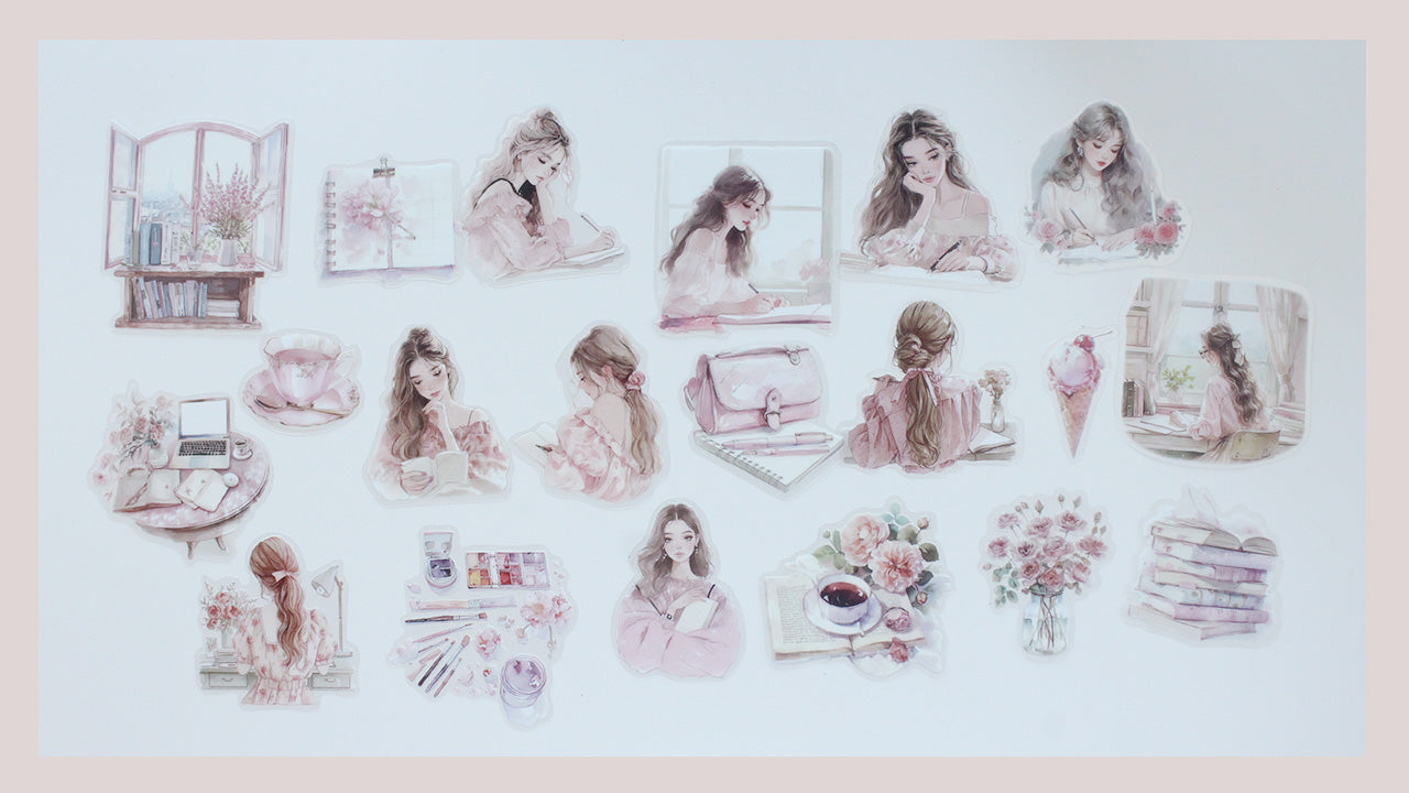 Journal Girl Diecut Sticker Pack