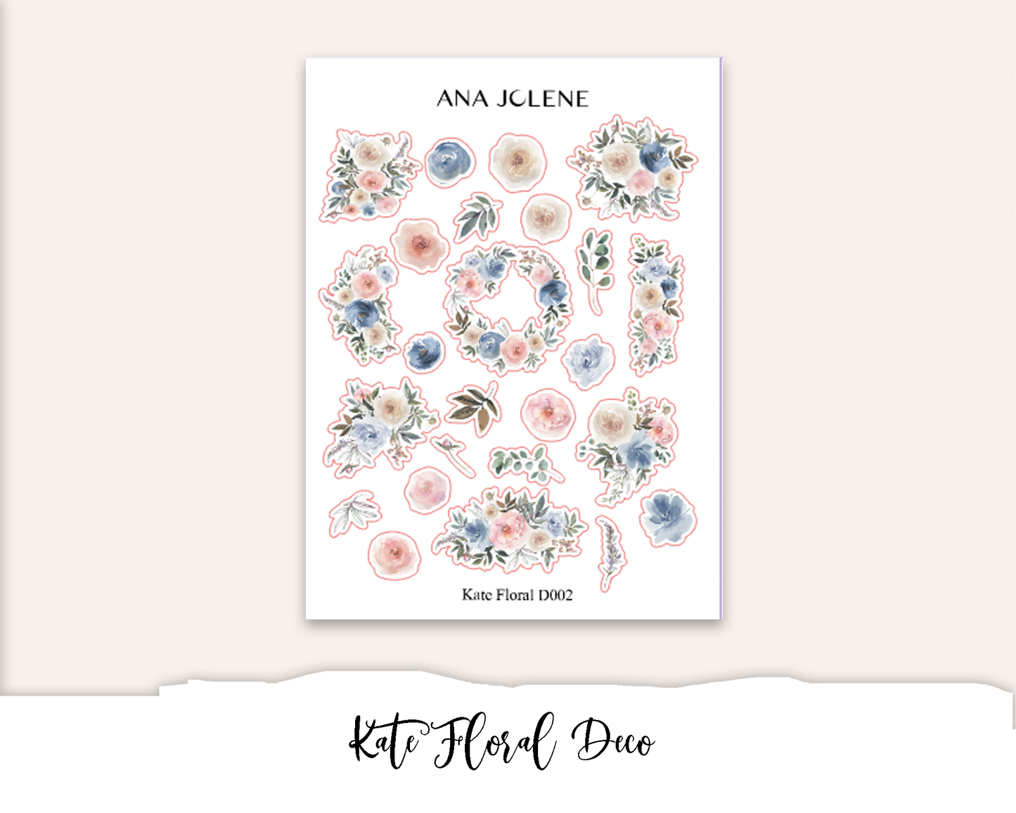KATE FLORAL Bullet Journaling Sticker Kit