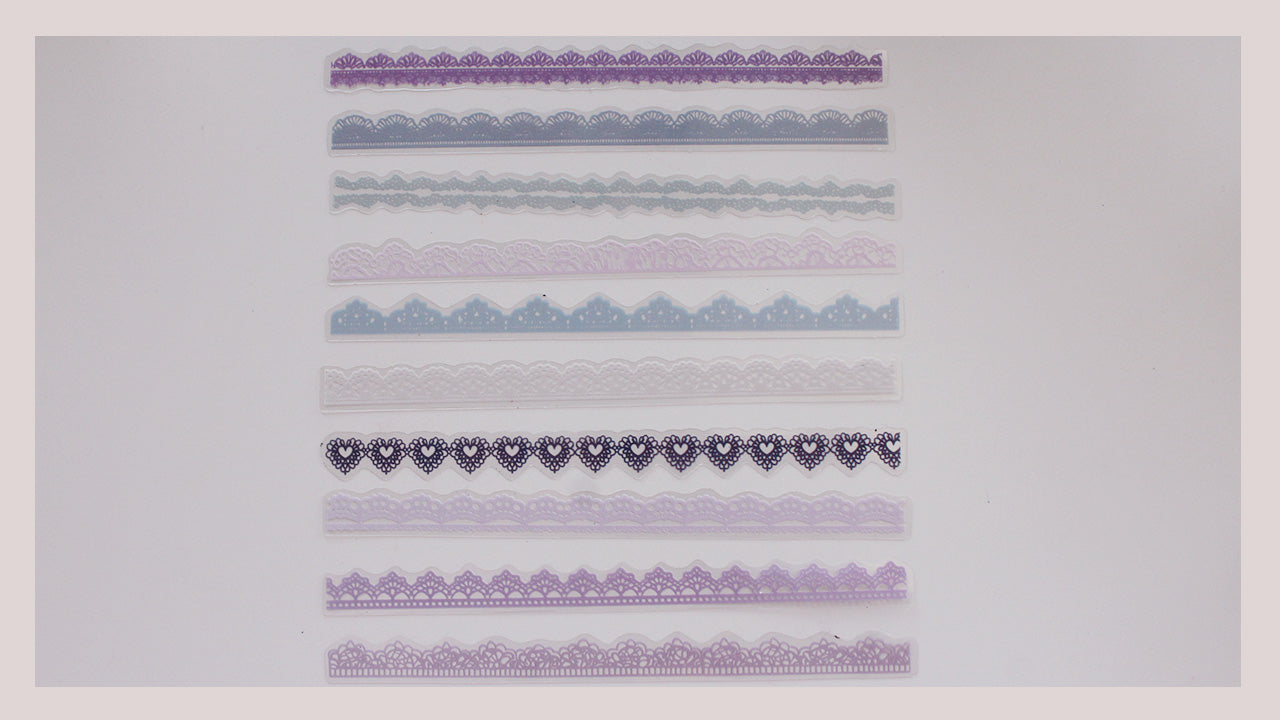 Lace Trim PET Stickers