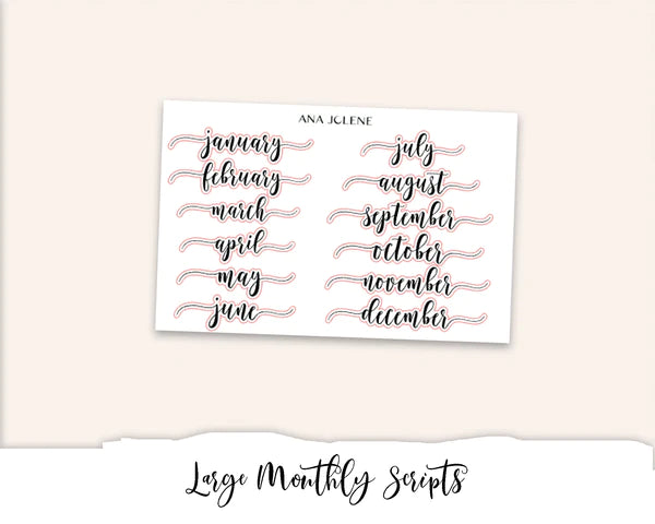 FALLON FLORAL Monthly Planner Sticker Kit (A5Wide)