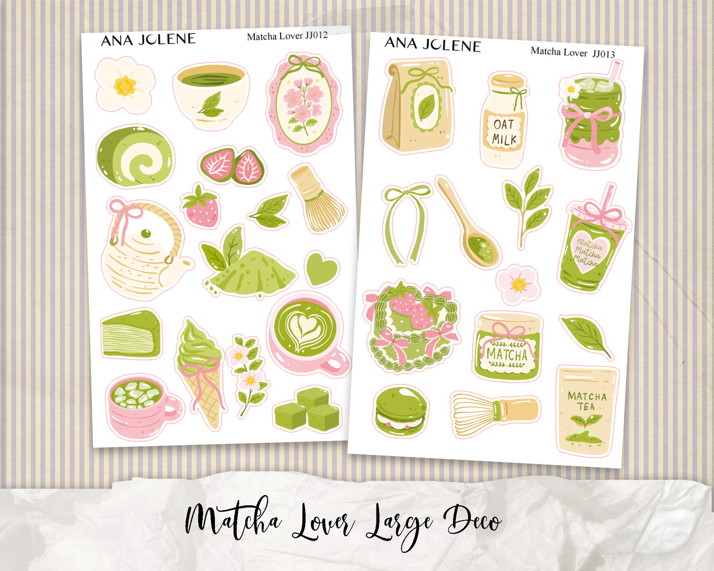 Matcha Lover Large Deco Stickers