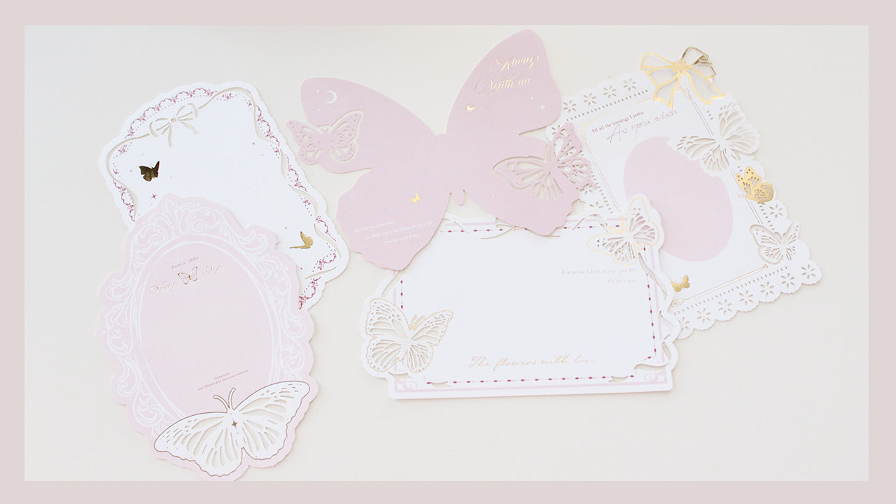 Foiled Butterfly Ephemera Cardstock Pack