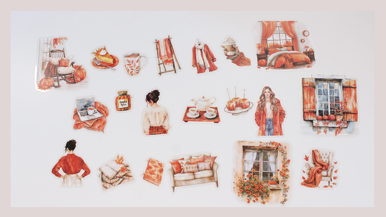Fall Fashion Girl Diecut Sticker Pack