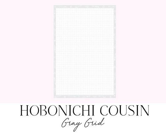 Hobonichi Cousin A5 Grid Notes Gray  (Full Page Printable Stickers)