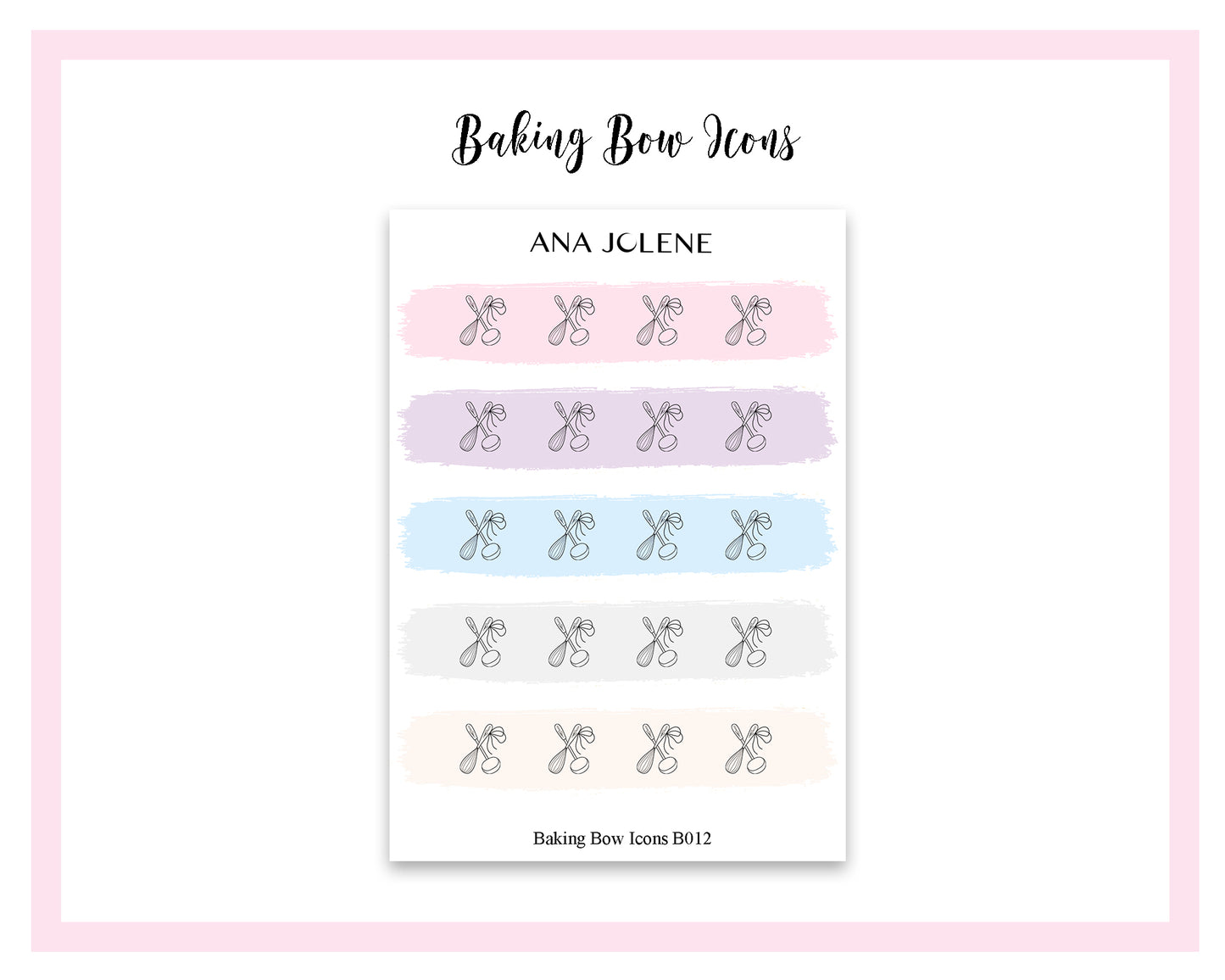 Baking Bow Icon Stickers