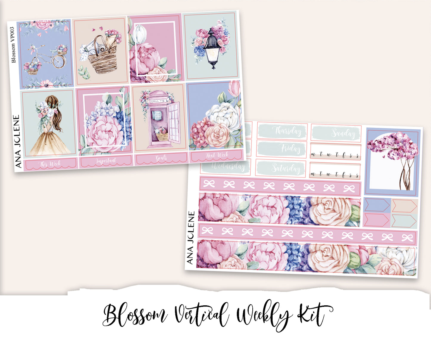 BLOSSOM Planner Sticker Kit (Vertical Weekly)