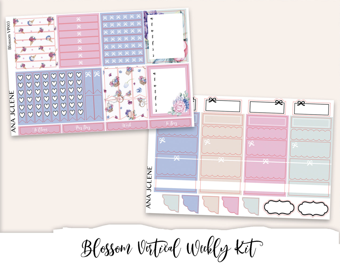 BLOSSOM Planner Sticker Kit (Vertical Weekly)