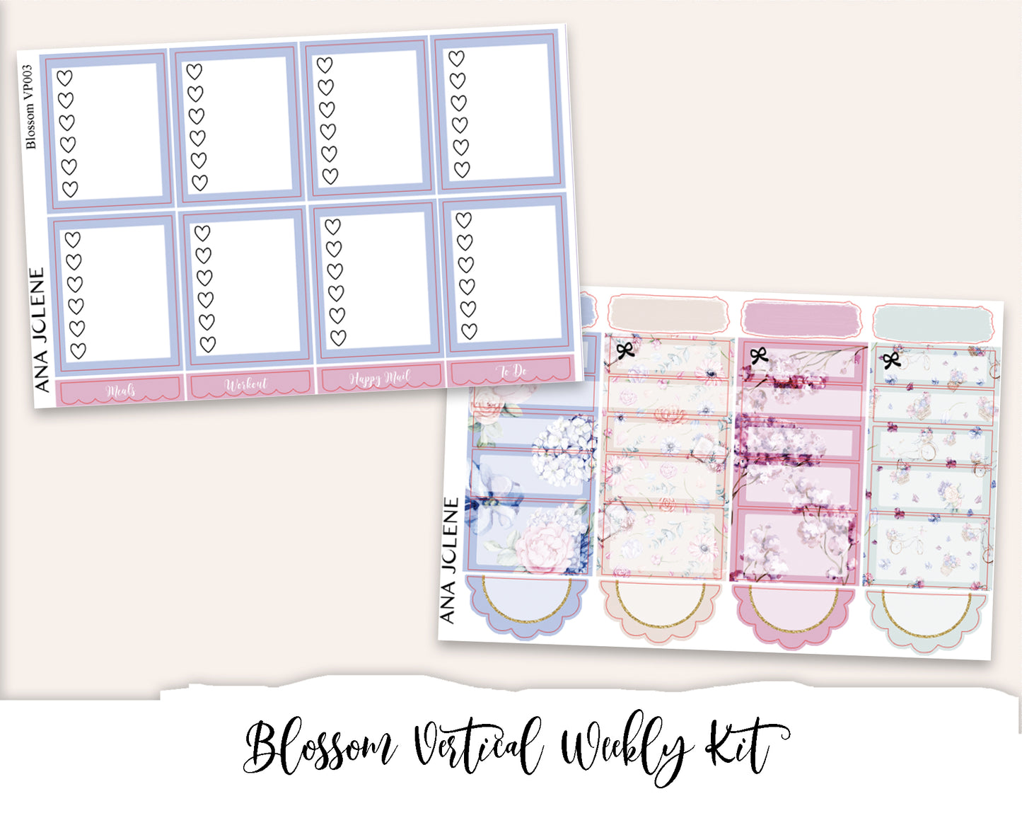 BLOSSOM Planner Sticker Kit (Vertical Weekly)