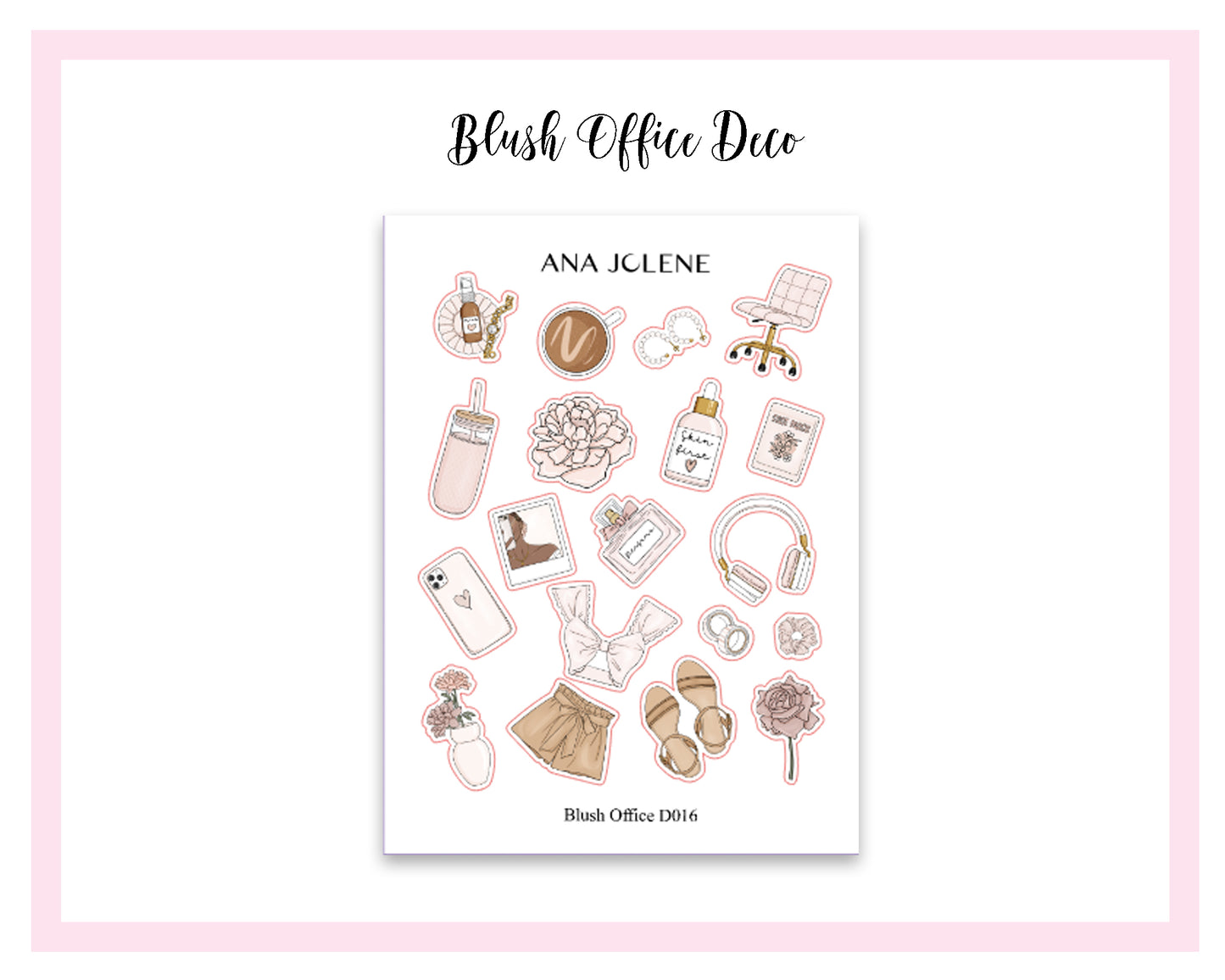BLUSH NEUTRAL EC A5 Dashboard Planner Sticker Kit (Erin Condren Life Planner)