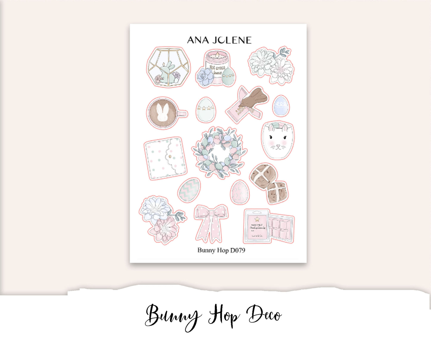 BUNNY HOP EC A5 Monthly Planner Sticker Kit