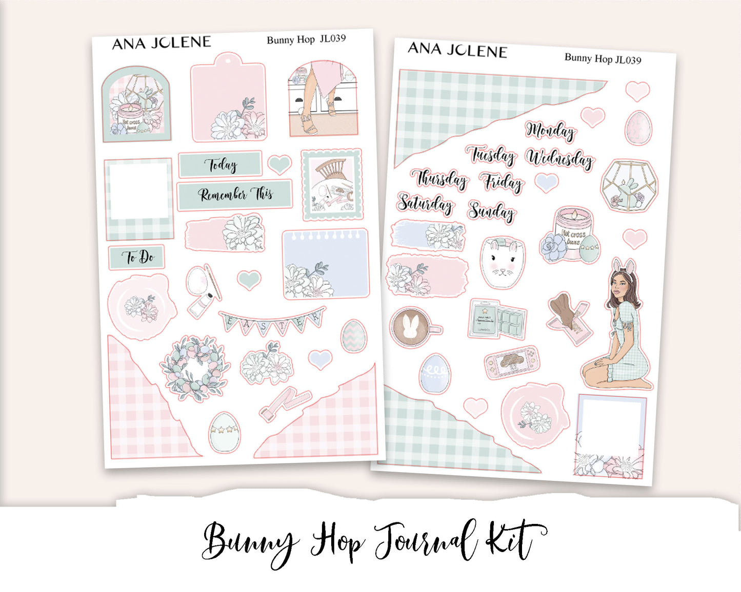 BUNNY HOP Mini Journal Sticker Kit