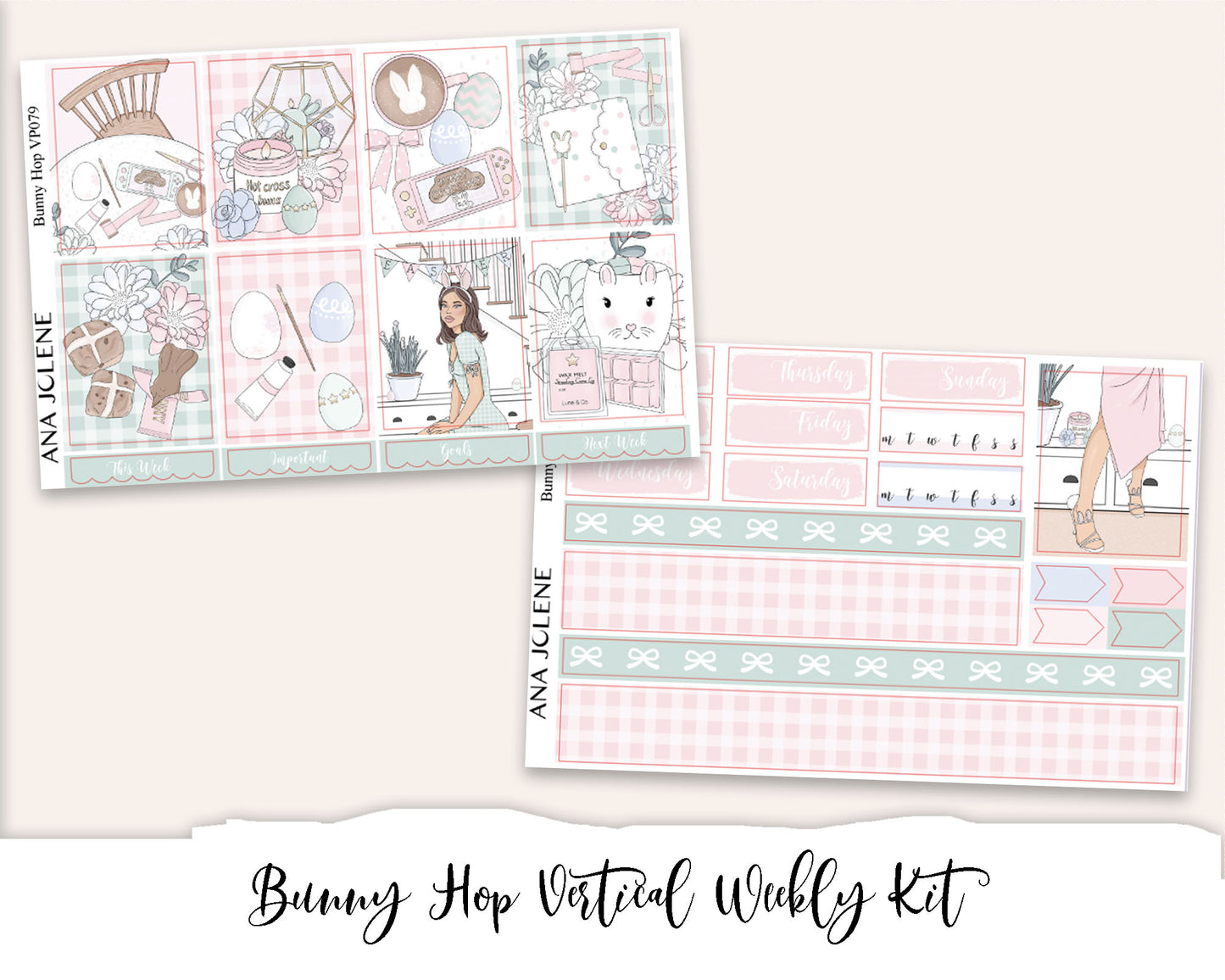BUNNY HOP Planner Sticker Kit (Vertical Weekly)