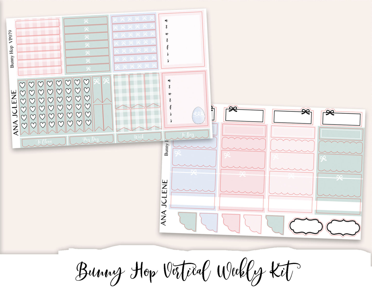 BUNNY HOP Planner Sticker Kit (Vertical Weekly)