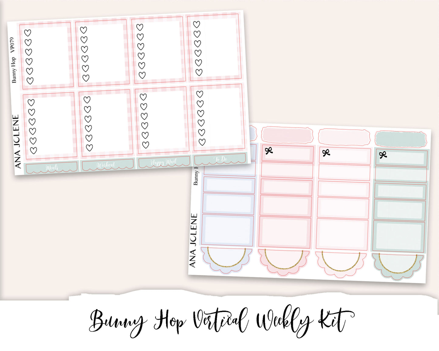 BUNNY HOP Planner Sticker Kit (Vertical Weekly)