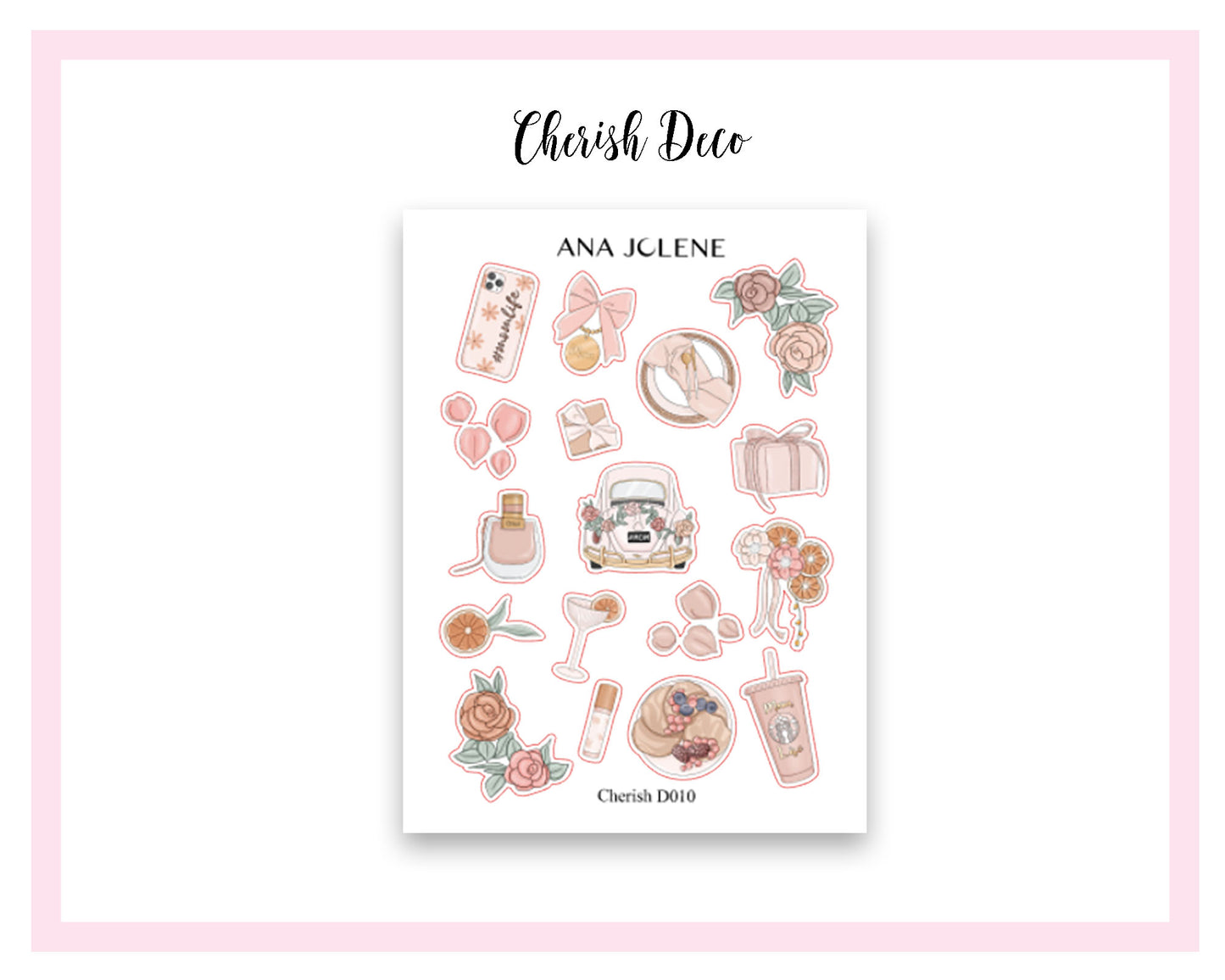 CHERISH EC A5 Daily Duo Planner Sticker Kit (Erin Condren)