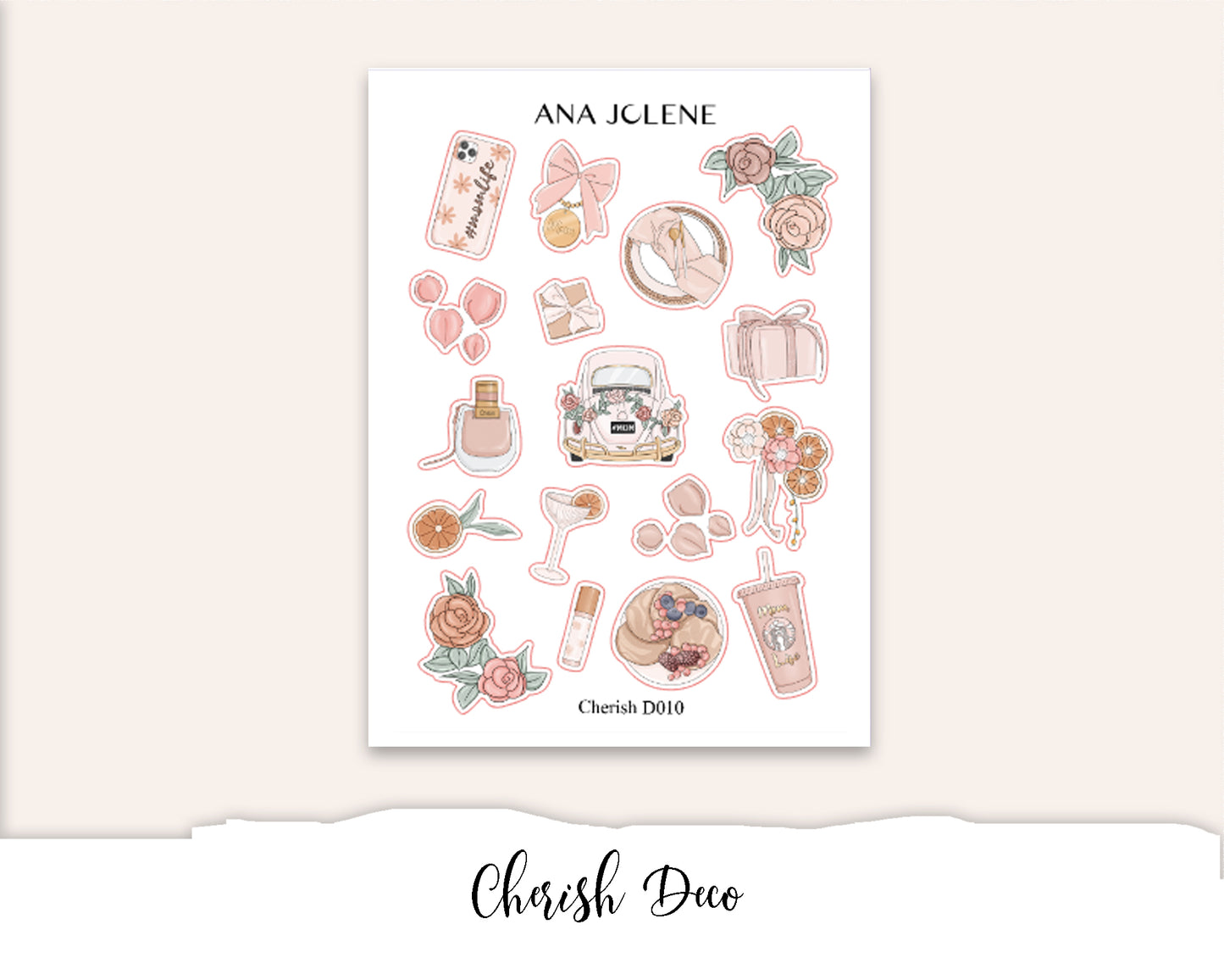 CHERISH EC A5 Monthly Planner Sticker Kit