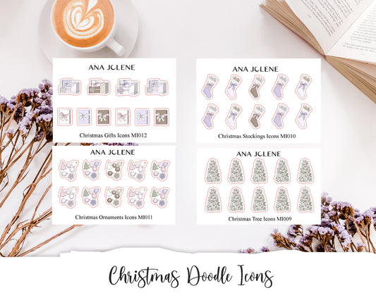 Christmas Doodle Icon Stickers
