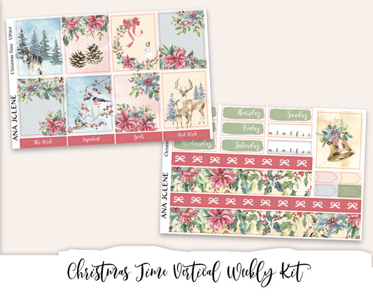 CHRISTMAS TIME Planner Sticker Kit (Vertical Weekly)