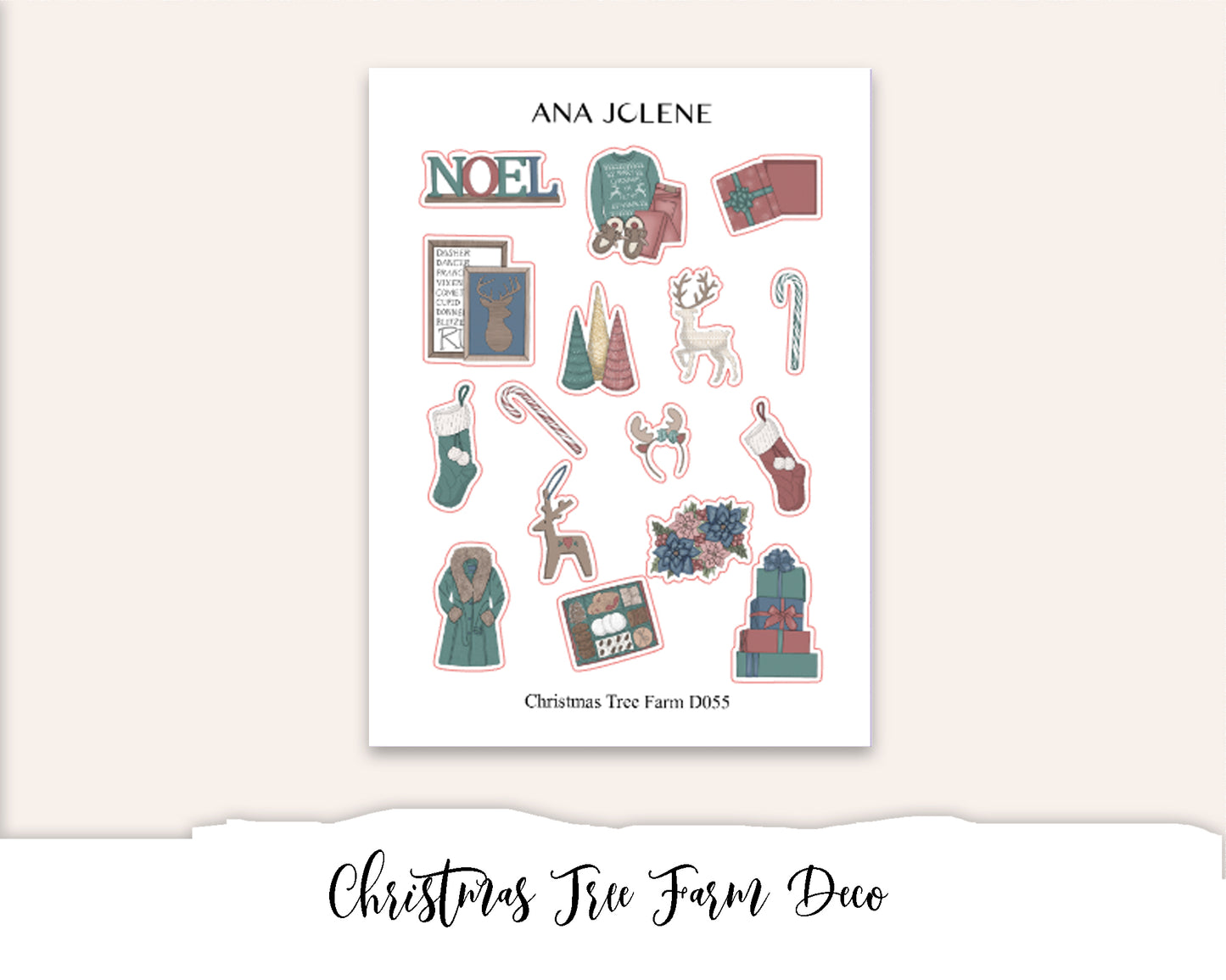 HOME FOR CHRISTMAS EC A5 Monthly Planner Sticker Kit