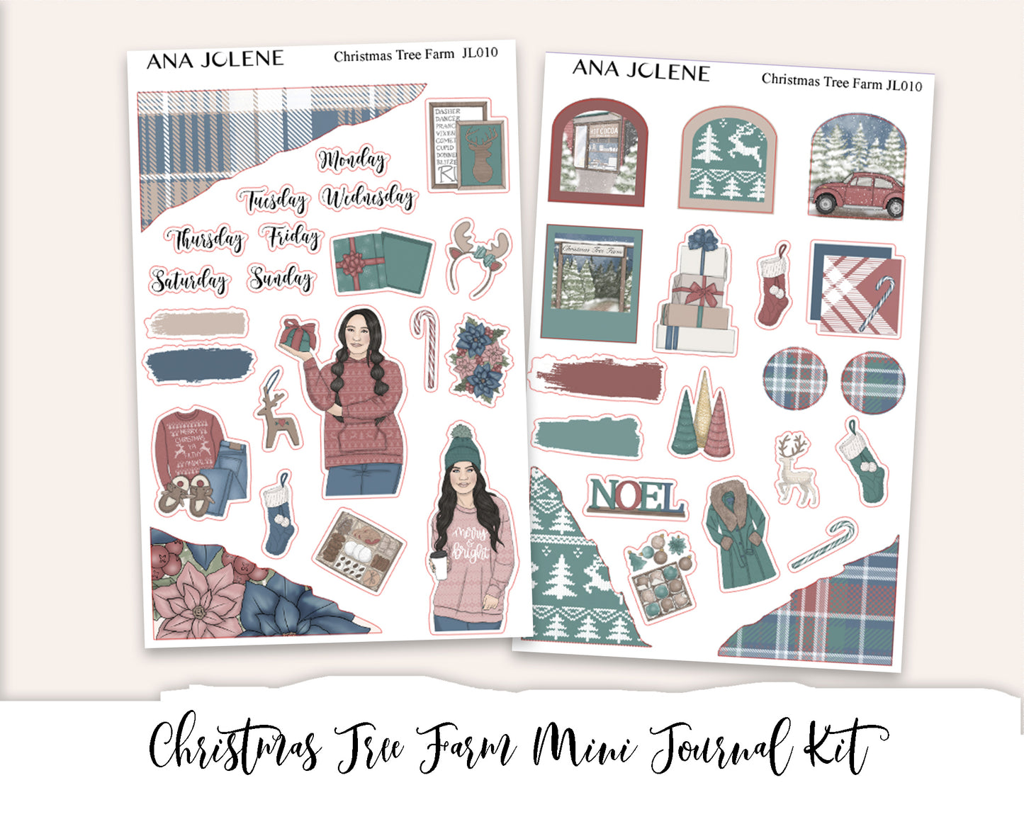 CHRISTMAS TREE FARM Mini Journal Sticker Kit