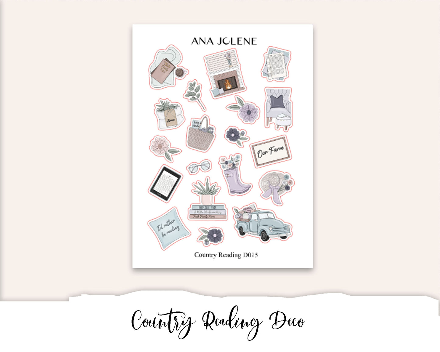 COUNTRY READING Mini Journal Sticker Kit